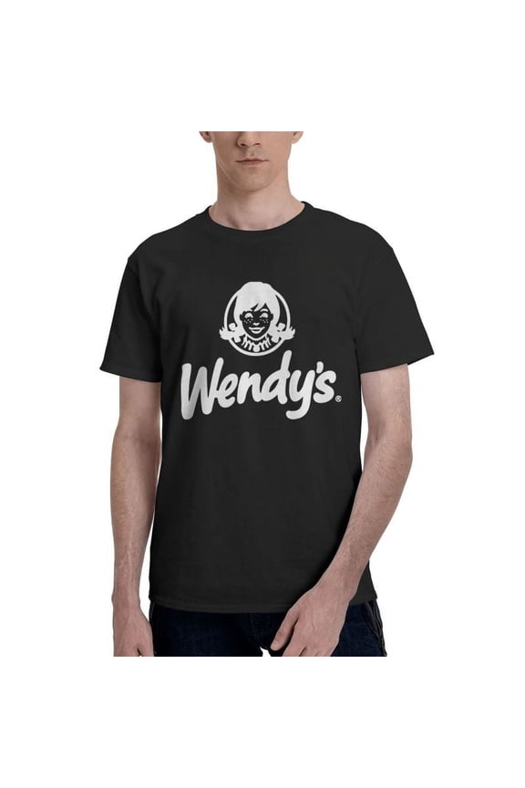 Wendy'S Logo Men'S Basic Short Sleeve T-Shirt Fashionable Black Small