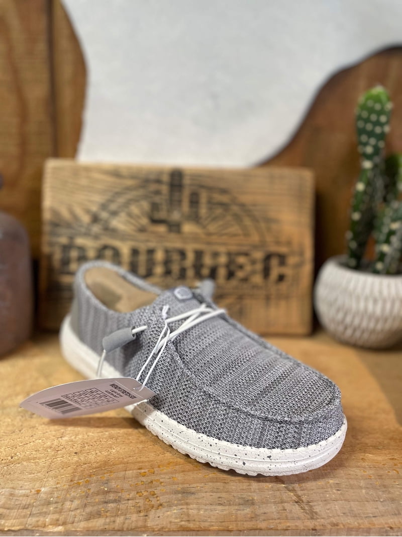 HEYDUDE Wendy Stretch Sox Light Grey Size 7, Women