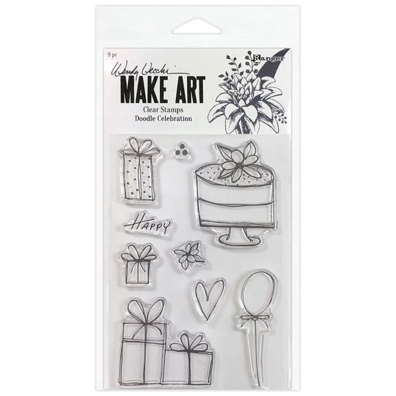 Wendy Vecchi Make Art Clear Stamps-Doodle Celebration