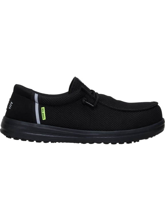 Women Wendy Work Comp Toe Slip-On Loafers Black, 7