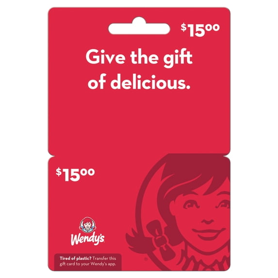 Wendy's $15 Gift Card