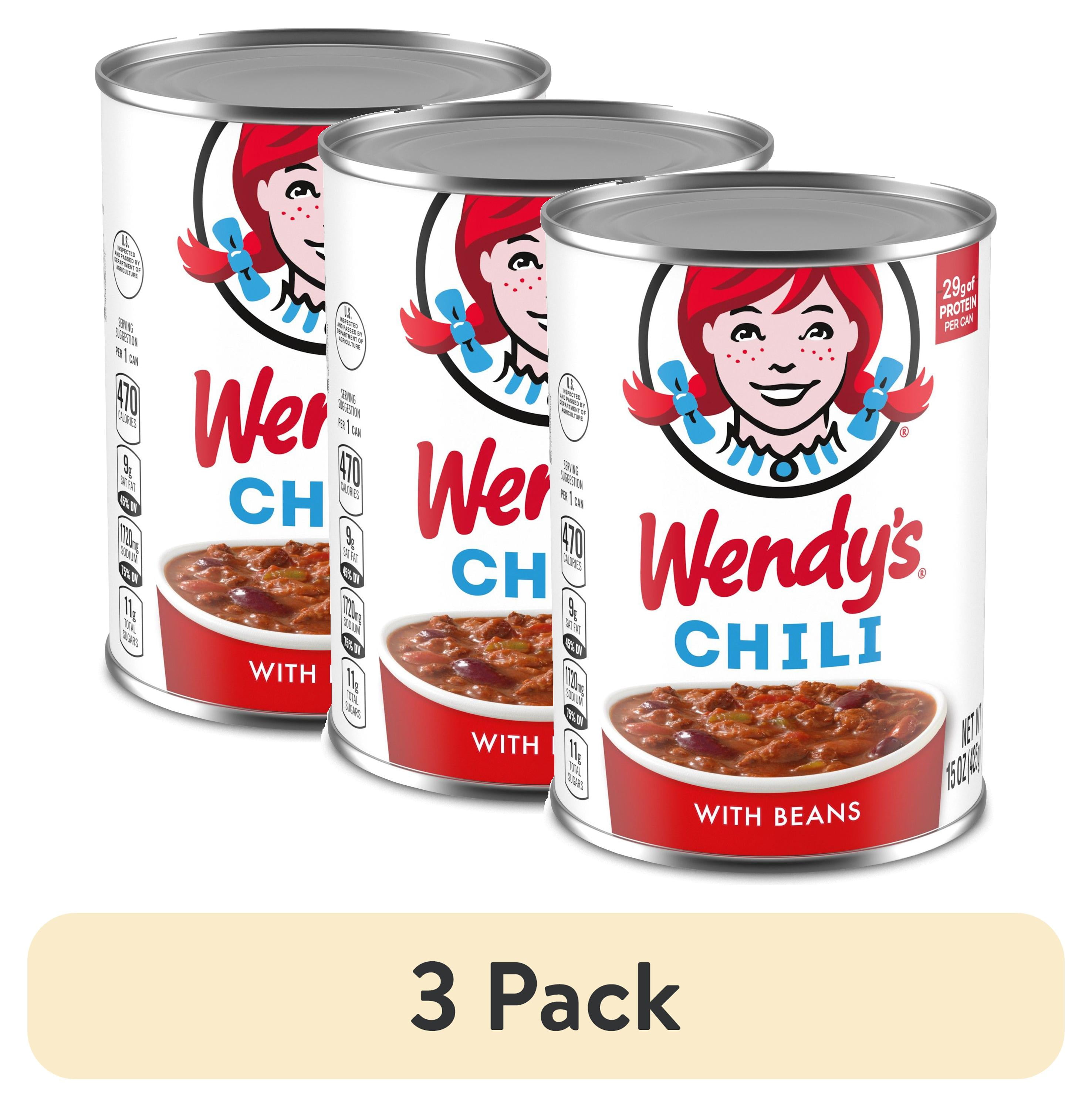Wendy's Canned Chili With Beans 15oz Can