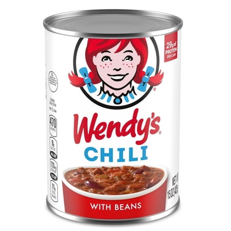 Wendy's Chili With Beans, Canned Chili, 15 oz. (Pack of 2)