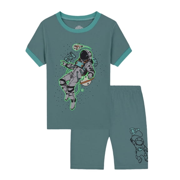 Wenfanal Baby Pajama Set Toddler Girls Clothes,Boys Comfortable Short Sleeved 2pcs Set With Cute Cartoon Pattern Girls Fashion Size 2-3 Years,Green