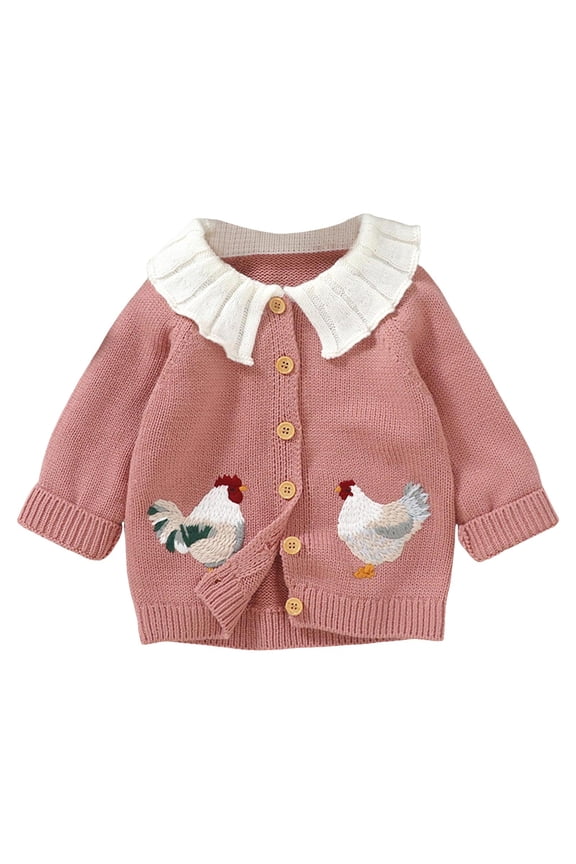 Back to School Clothes for Girls Boys Tshirt,Baby Girl Boy Button Down Hooded Cardigan Winter Sweater Long Sleeve Coats Knitted Hoodies Clothes Girls Fashion Size 2-3Y,Pink