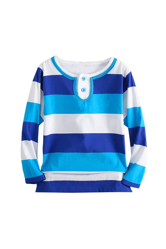 Back to School Clothes for Teen Boys Uniform Shirts for Boys,Boys Comfortable Breathable Long Sleeved T Shirt Casual Versatile Top Girls Fashion Size 3-4 Years,Sky Blue