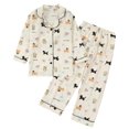 thumbnail image 1 of Wenfanal Boys Casual Pajama Sets Kids Toddler Girl Pajamas Pj Set Childrens Comfortable Breathable Long Sleeved Home Clothes Cute Pattern Pajama Set Size 1-2 Years,Coffee, 1 of 4
