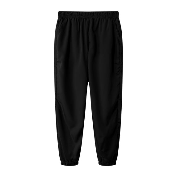 Wenfanal Boys Fleece Sweatpants,Boys Summer New Thin Comfortable Breathable Casual Pants Size 5-6 Years,Black