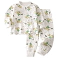thumbnail image 1 of Wenfanal Boys Long Sleeve Sleep Top and Shorts Pajama Set, 2-Piece,Toddler Baby Boy Fall Clothes,Kids Underwear Sets Boys Underwear Baby Girls Loungewear Kids Clothing Size 11-12 Years,White, 1 of 5