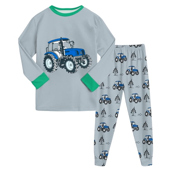 Wenfanal Boys Pajamas Kids 2PCS Set Toddler Boys Pajama Sets 2 Piece Boys Set Comfortable Soft Cute Boys Home Pajama Set Size 3-4 Years,Green