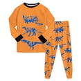 thumbnail image 1 of Wenfanal Kids Boy's Pajama Sets Kids Girls Pajamas Set Boys Set Comfortable Soft Cute Boys Home Pajama Set Size 8-9 Years,Orange, 1 of 7