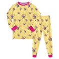 thumbnail image 1 of Wenfanal Newborn Baby Boys Girls Pajamas ,Boys Girls Suit Long Pants Regular Long Sleeved Round Neck 3D Printed Girls Fashion Size 2-3 Years,Yellow, 1 of 7