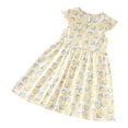 thumbnail image 1 of Wenfanal Toddler Tulle Dress for Girls,Nightgowns For Girls Pajamas Princess Sleepwear Flutter Sleeve Dresses Girls Fashion,Size 6-7 Years,YE1, 1 of 9