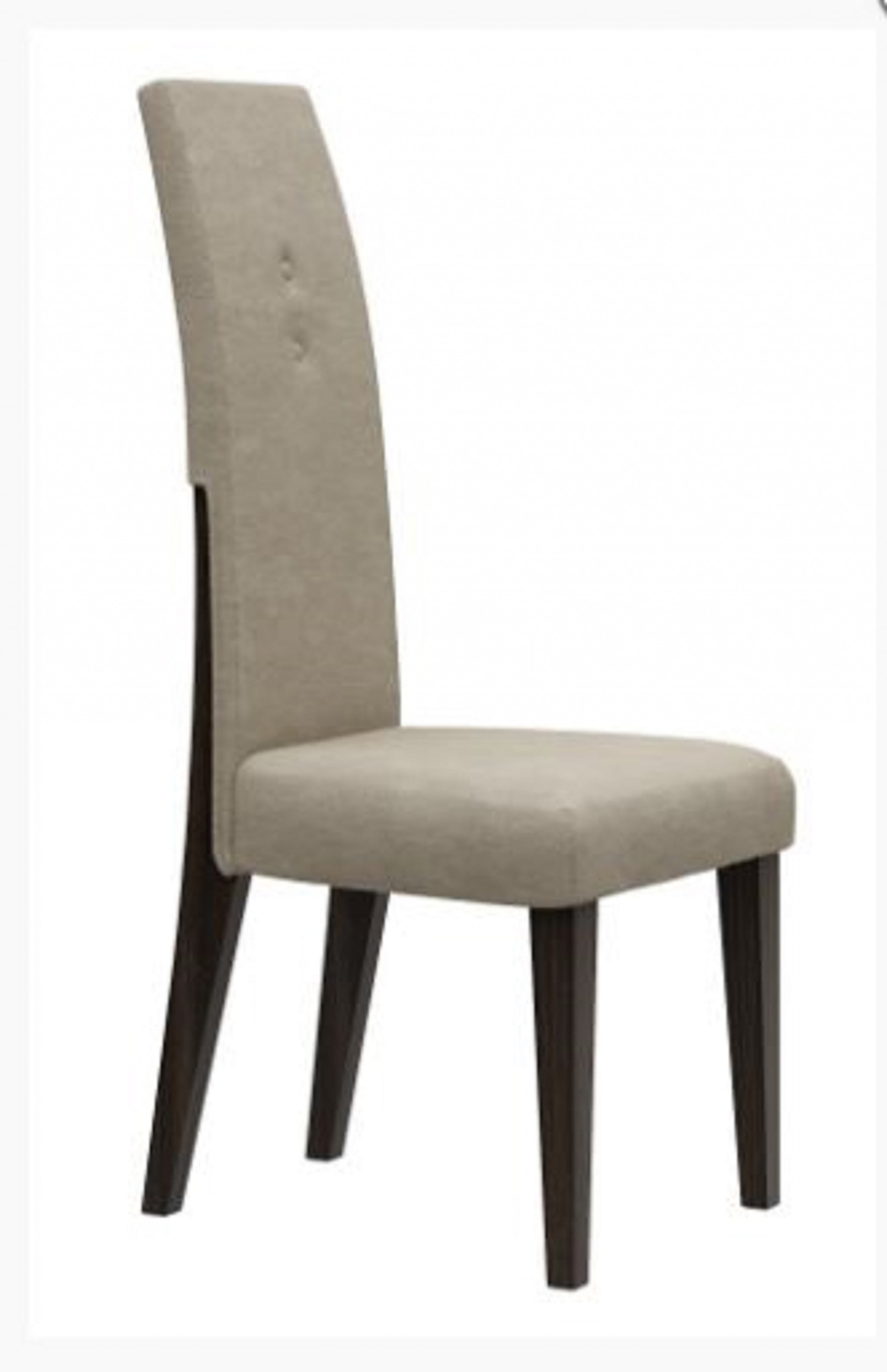 Ladderback Brown Leather Upholstered Side Dining Chair