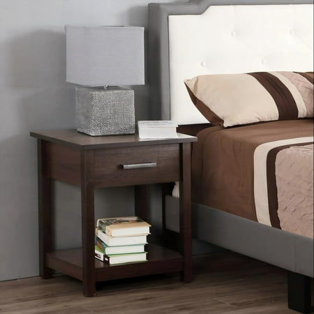 Wenge Nightstand in Contemporary Design with Compact Size