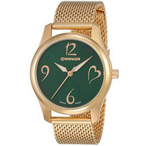 Wenger 01.1421.121 Women's City Very Lady Green Dial Analog Watch