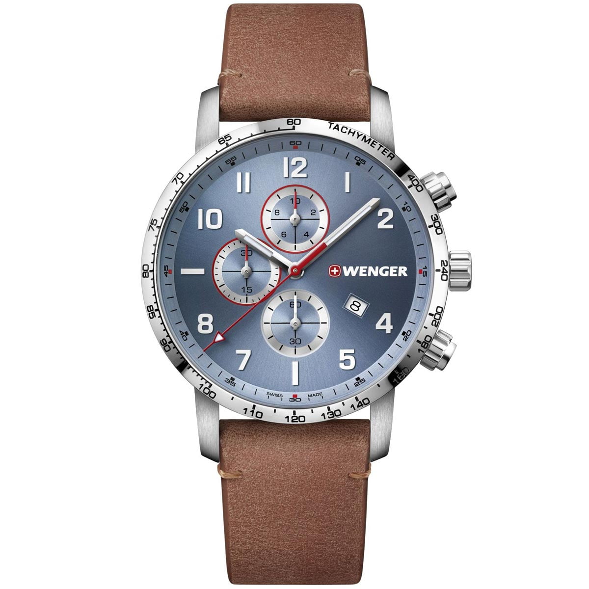 Wenger Men's Attitude Chronograph Brown Strap Watch