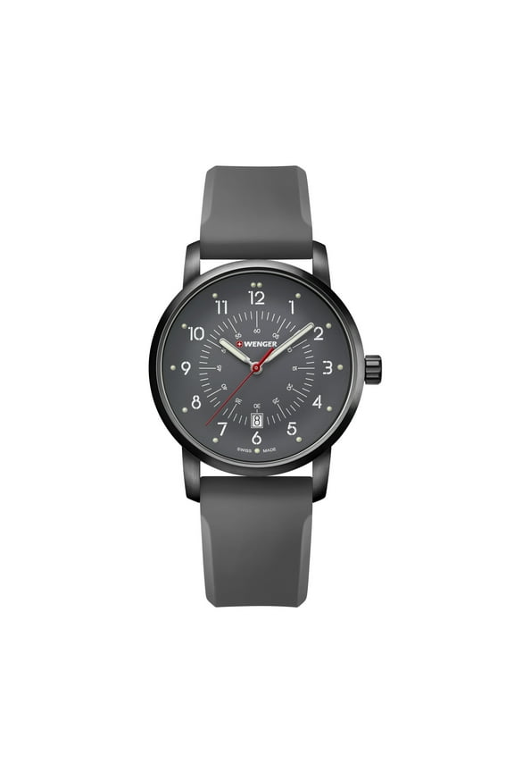 Avenue Water Resistant Watch with Gray Dial and Silicone Strap