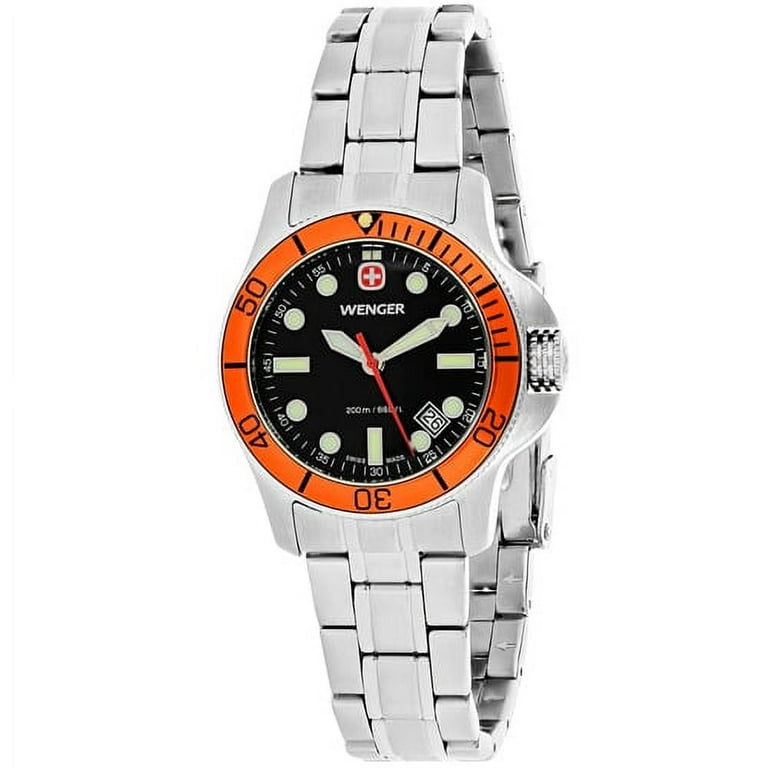 Wenger Battalion III Diver Quartz Movement Black Dial Ladies Watch 72339
