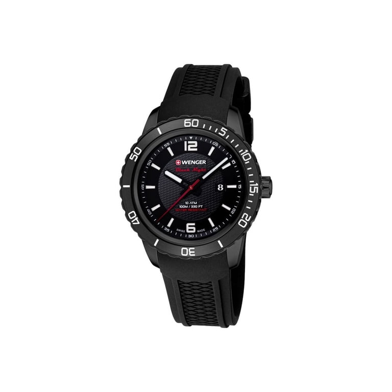 Wenger Men's 01.0851.124 Roadster Black Night Black Dial Black IP