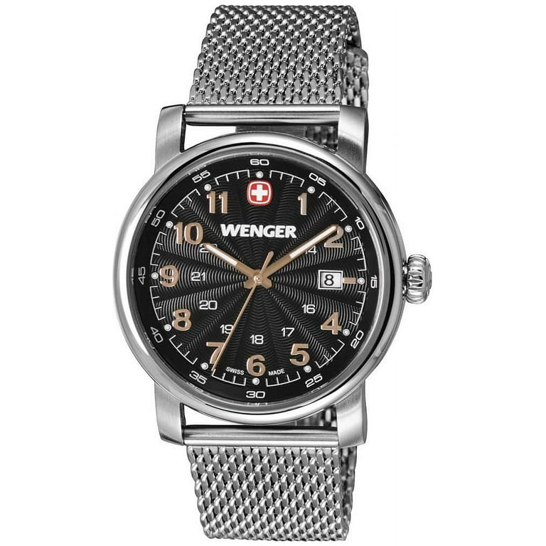 Wenger Men's Stainless Steel Watch with Mesh Bracelet