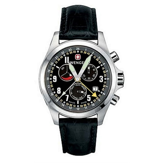 Wenger Men's Swiss Made TerraGraph Dual Time Power Reserve Alarm Watch 72755