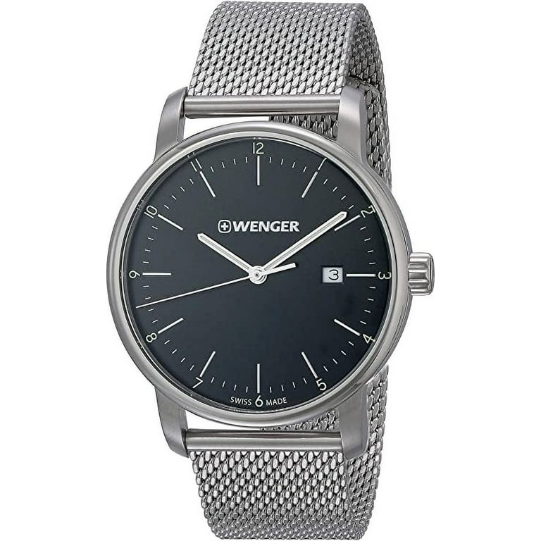 Steel Stainless Wenger Classic Watch 01.1741.114 Urban Mens Mens