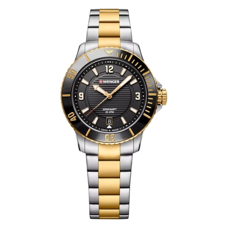 Wenger Swiss Army 01.0621.113 Seaforce Black Dial Watch 35 mm MSRP $325