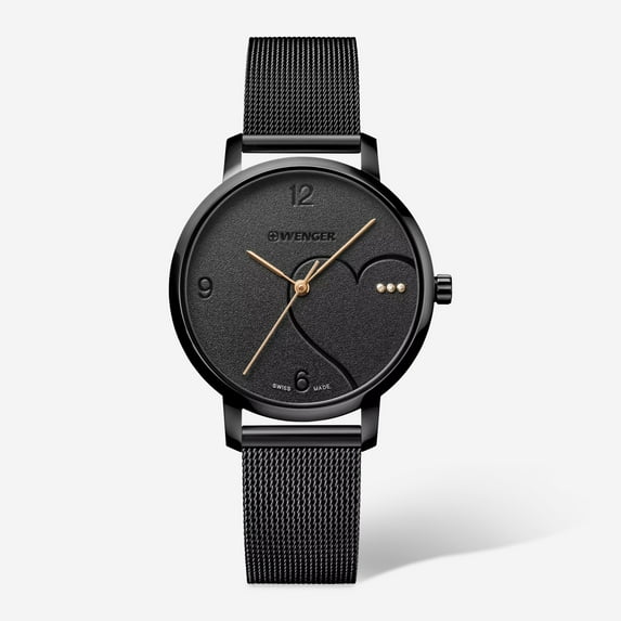 Wenger Swiss Army 01.1731.124 Women's Metropolitan Donnissima Black Watch 38mm MSRP $195