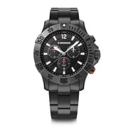 Wenger Swiss Army Mens 01.0643.121 Seaforce Black Dial Watch 43 mm MSRP $425