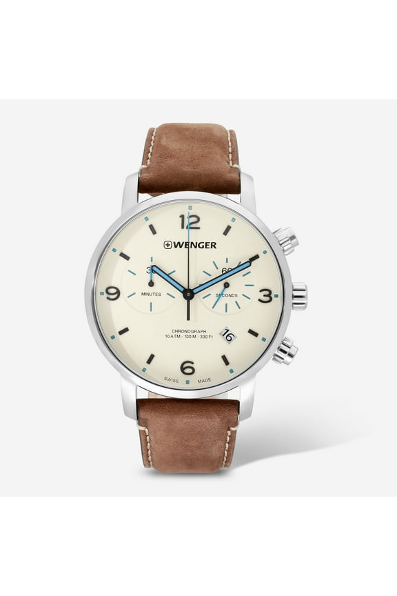 Swiss Army Men's 01.1743.111 Urban Metro Chronograph Beige Dial Watch 44 mm MSRP $320