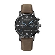 Wenger Swiss Army Mens 01.1743.112 Urban Metropolitan Chronograph Black Dial Watch 44 mm MSRP $330