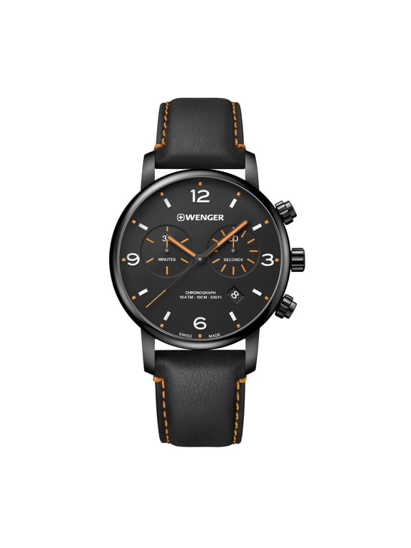Swiss Army Men's 01.1743.114 Urban Metro Chronograph Black Dial Watch 44 mm MSRP$330