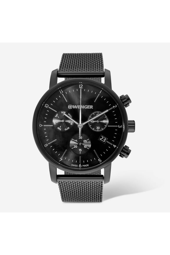 Swiss Army Men's 01.1743.116 Urban Classic Black Dial Watch 44mm MSRP$375