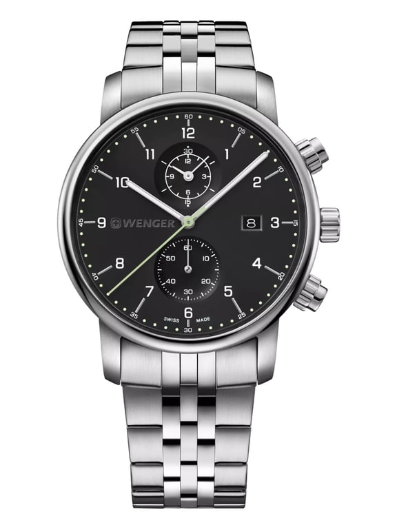 Swiss Army Men's 01.1743.122 Urban Classic Chronograph Black Dial Watch 42 mm MSRP $345