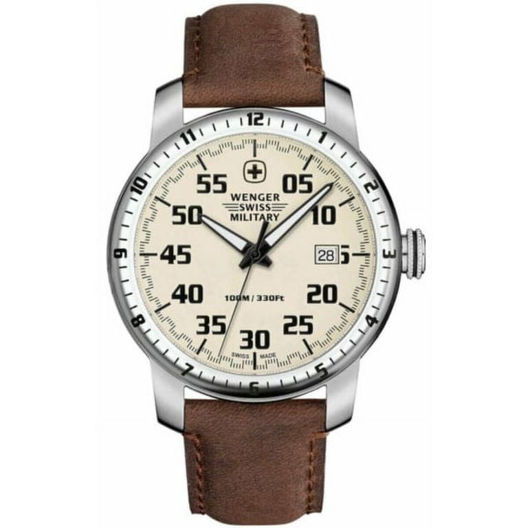 Wenger Swiss Military Rally Leather Mens Watch 79318C - Walmart.com