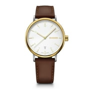 Wenger Urban Classic Water Resistant Watch with White Dial and Brown Leather Strap