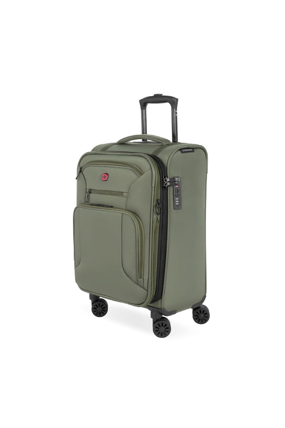 WG7062 Carry-on Spinner Luggage in Green with 8 Wheels and Built-in TSA Lock