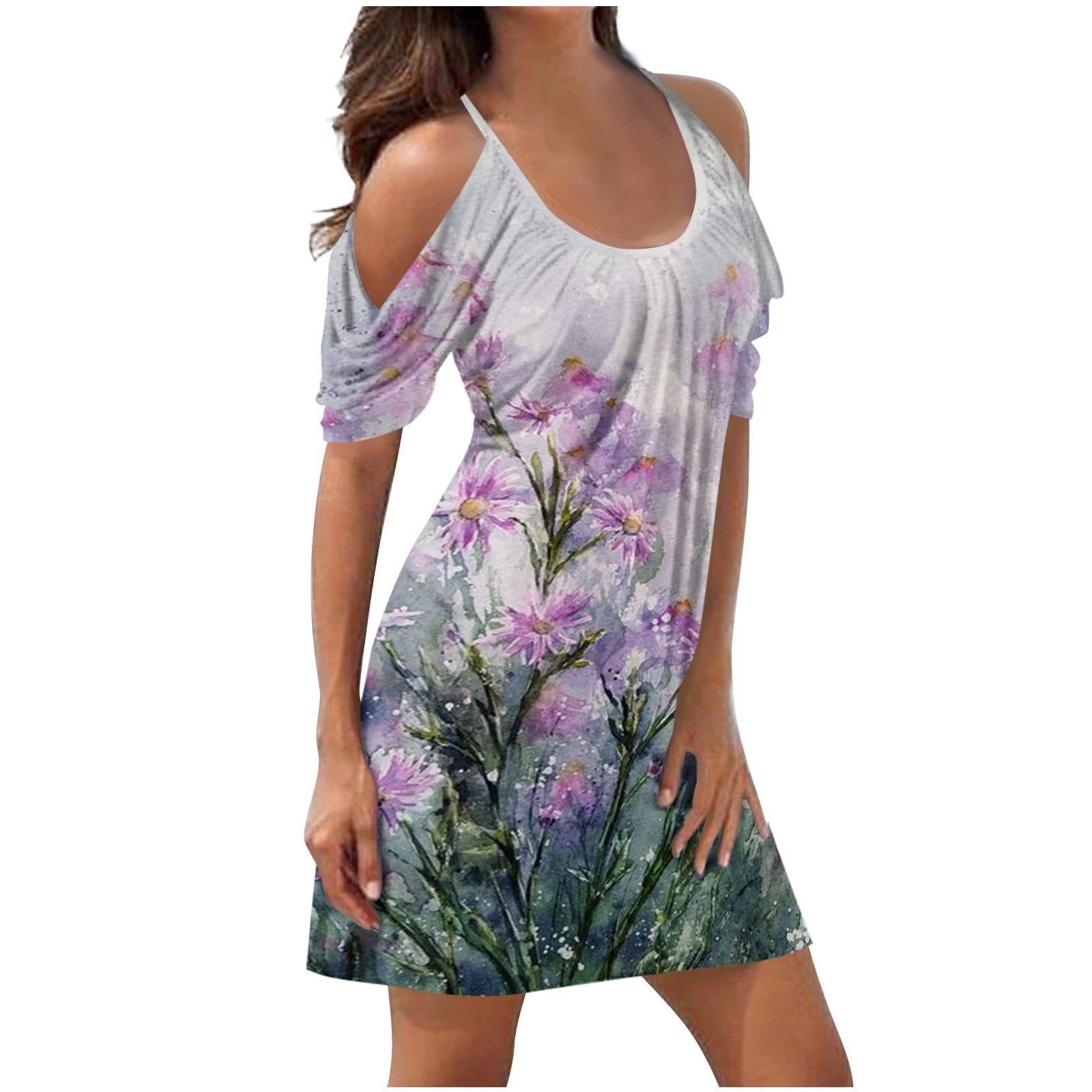 Cold Shoulder Short Sleeve Print Mini Plus Size Bodycon Dresses Cold Shoulder Short Sleeve Print Mini Plus Size Bodycon Dresses