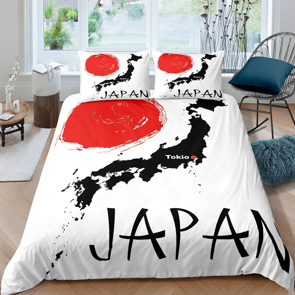 Wenjialing 3d Japan Printing Bedclothes Bedding Set Fashionable Duvet