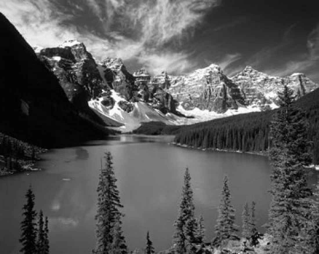 Wenkchemna Peaks reflected in Moraine lake Banff National Park Alberta Canada Canvas Art - Adam Jones DanitaDelimont (16 x 20)