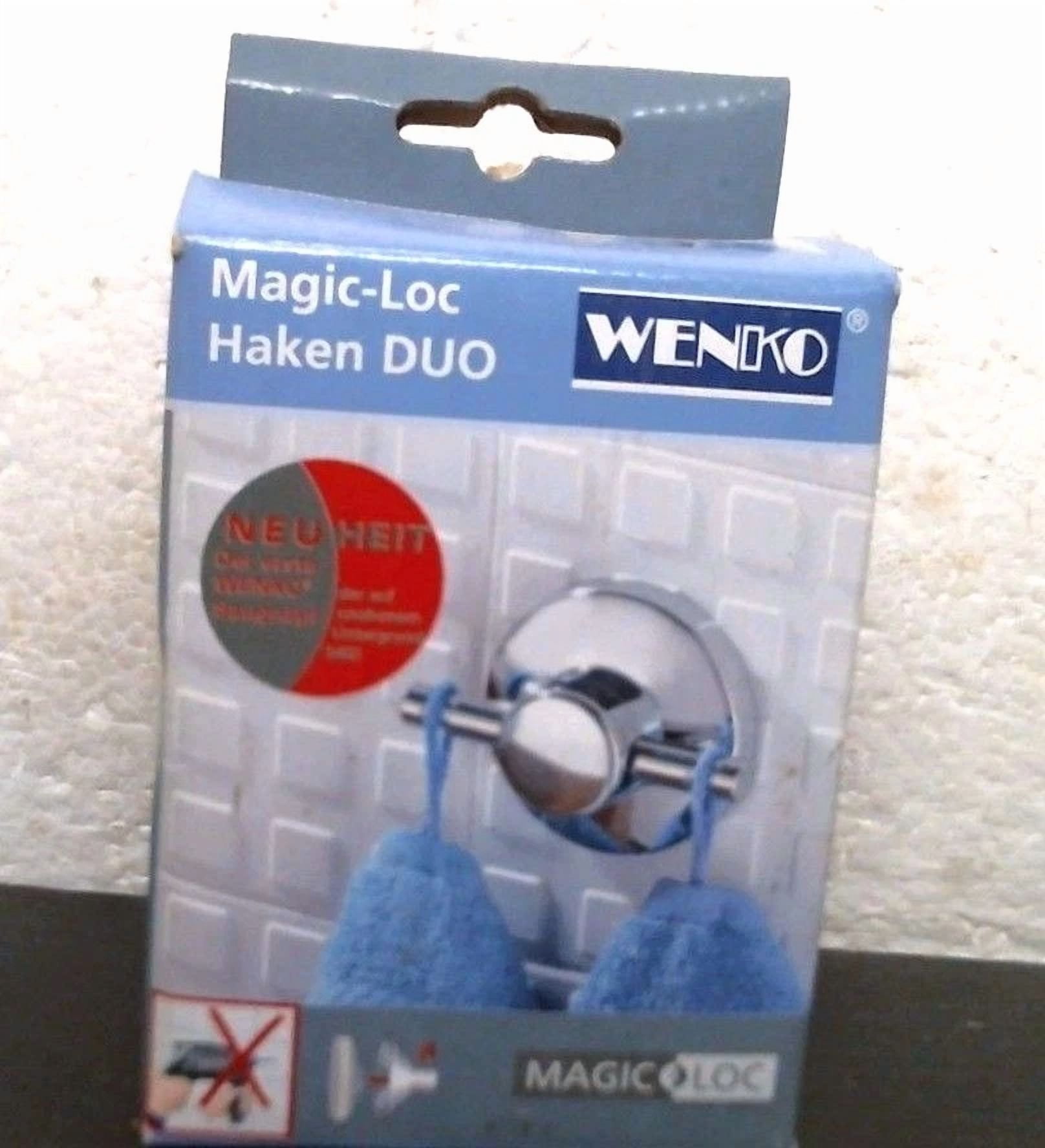 Wenko Magic-Loc Wall Mounted Double Hook 18209100 Free Shipping