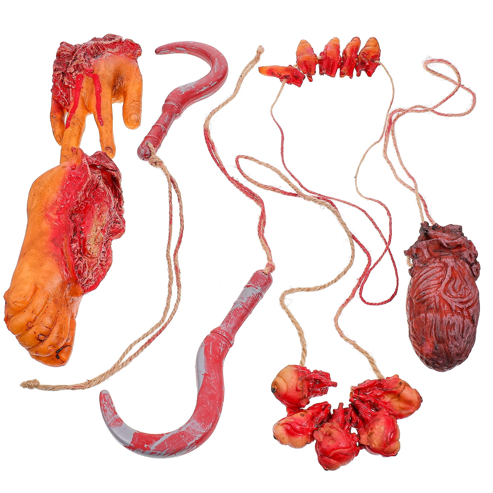 WINOMO 2 Boxes Halloween Fake Bloody Body Parts Props - Scary Latex Organs For Haunted House Decor