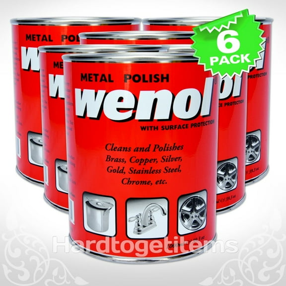 Wenol Can Red Metal Cleaner/Polish 1000 ml, 6 Pack