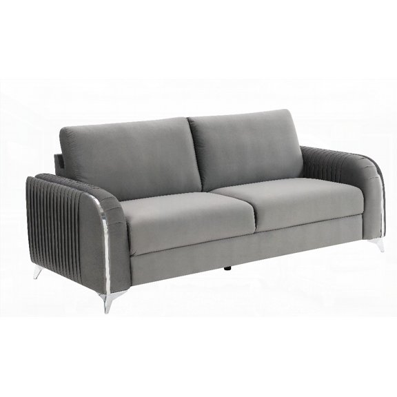 Wenona Gray Velvet Sofa with Luxe Upholstery & Sturdy Frame