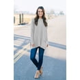 thumbnail image 1 of Wenseny Loose Fit Sweater For Women With Pocket Long Sleeve Lightweight Knitted Sweater Gray M, 1 of 5