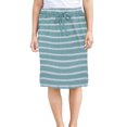 thumbnail image 1 of Wenseny Stripe Straight Skirt for Women Elastic Waist Fashion Casual Skirts Aqua S, 1 of 6