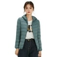 thumbnail image 1 of Wenseny Women’s Quilted Down Hooded Puffer Coat Warm Outdoor Parka Anorak Peacock XL, 1 of 8