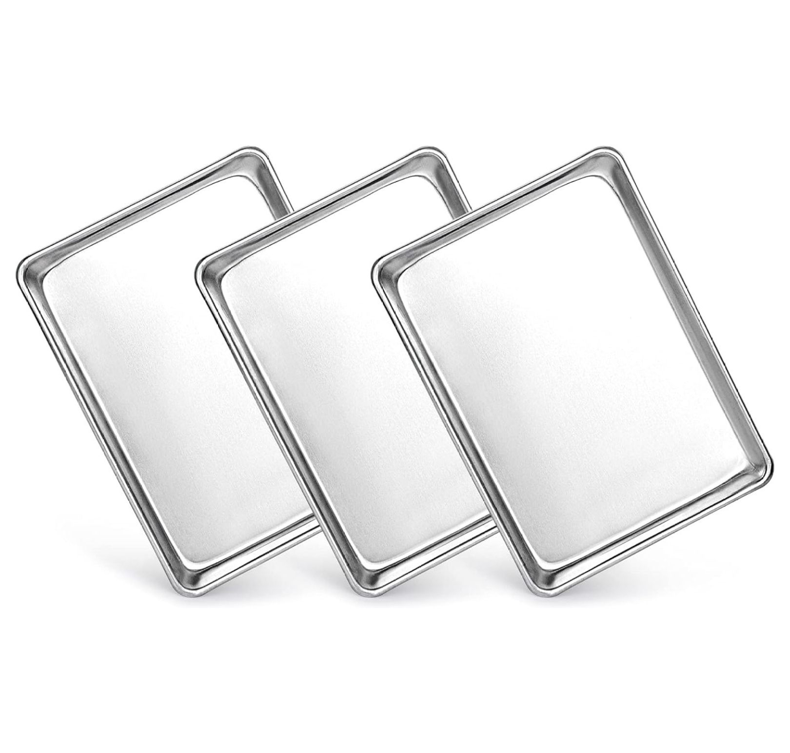 Wension 3 Pack Aluminum Baking Sheets, Restaurant Grade Quarter Size