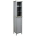 Wension Tall Bathroom Storage with 3 Tier Shelf, Door, Standing